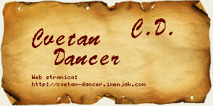 Cvetan Dancer vizit kartica